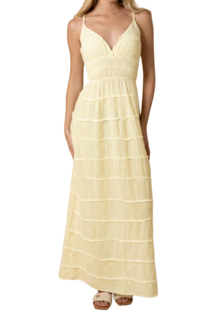 The Delphine Maxi Dress- Yellow