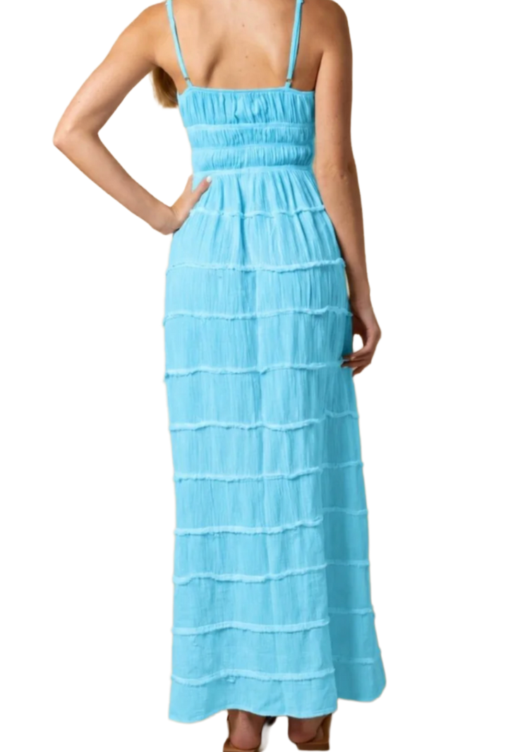 The Delphine Maxi Dress- Blue