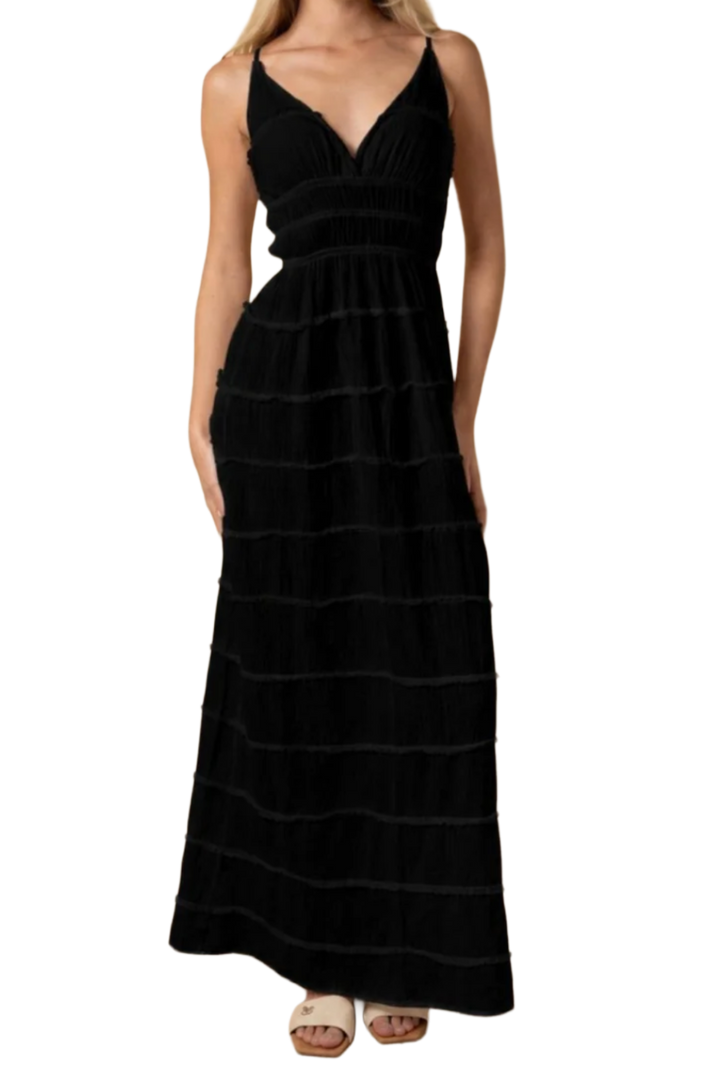 The Delphine Maxi Dress- Black