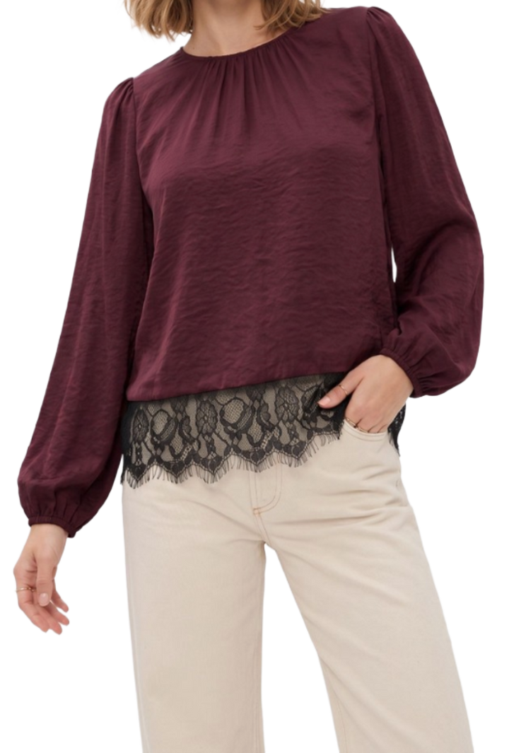 The Melissa Blouse- Wine