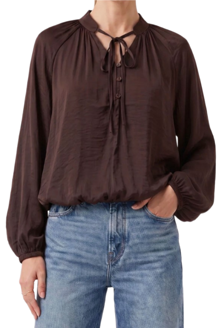 The Cole Blouse- Chocolate