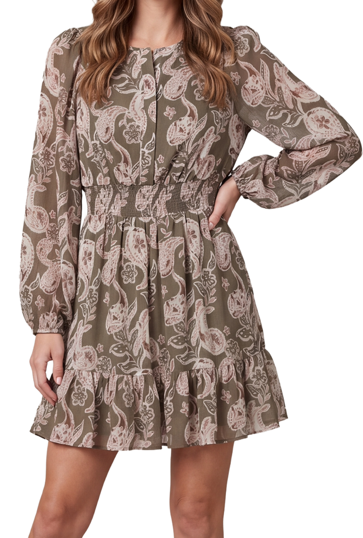 The Lily Mini Dress- Olive