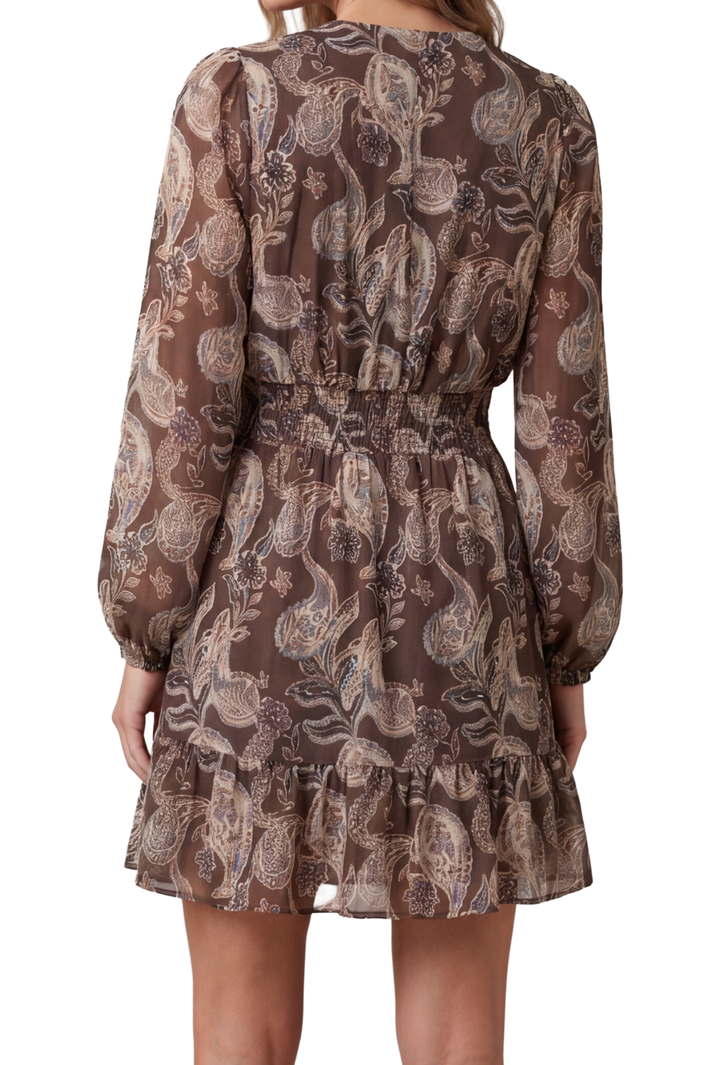 The Lily Mini Dress- Brown