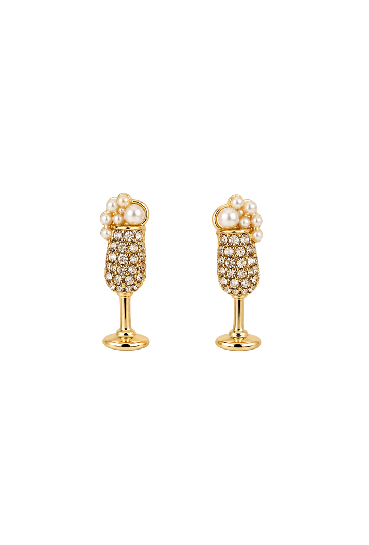 The Champagne Earrings- Rose