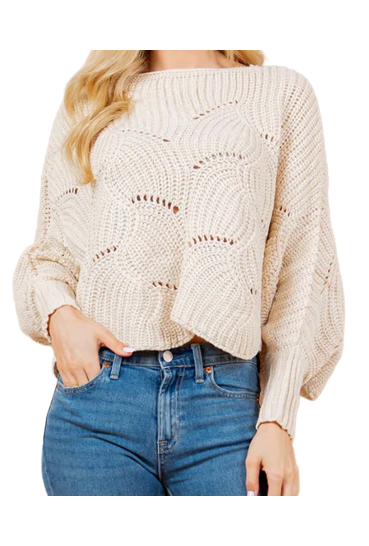 Solid Color Poncho Scarf- Ivory