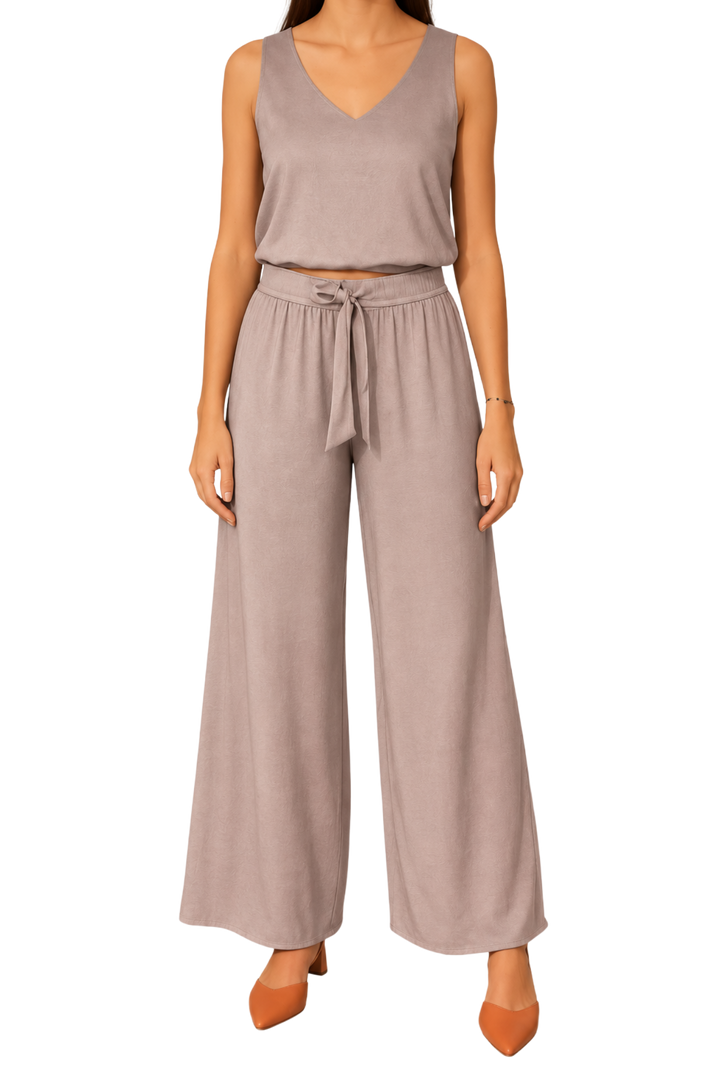 The Paris Pants Set- Taupe