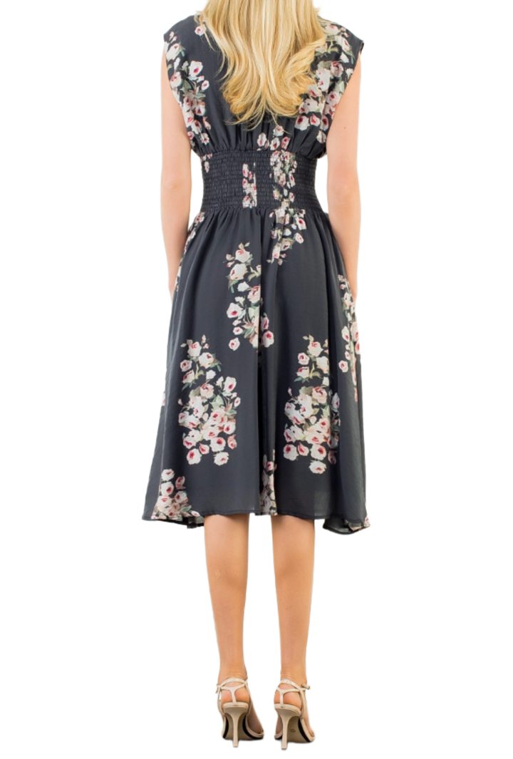 The Quincy Midi Dress- Black