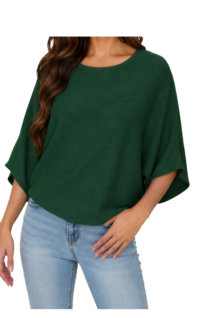 The Poppy Sweater- Forest Green