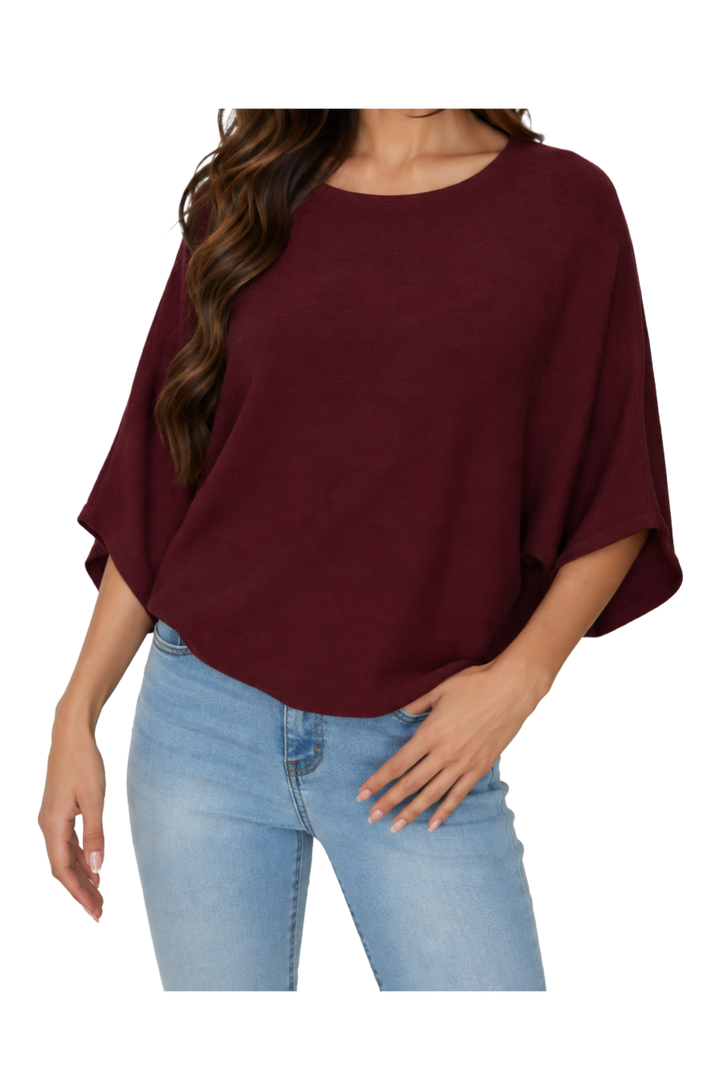 The Poppy Sweater- Wine