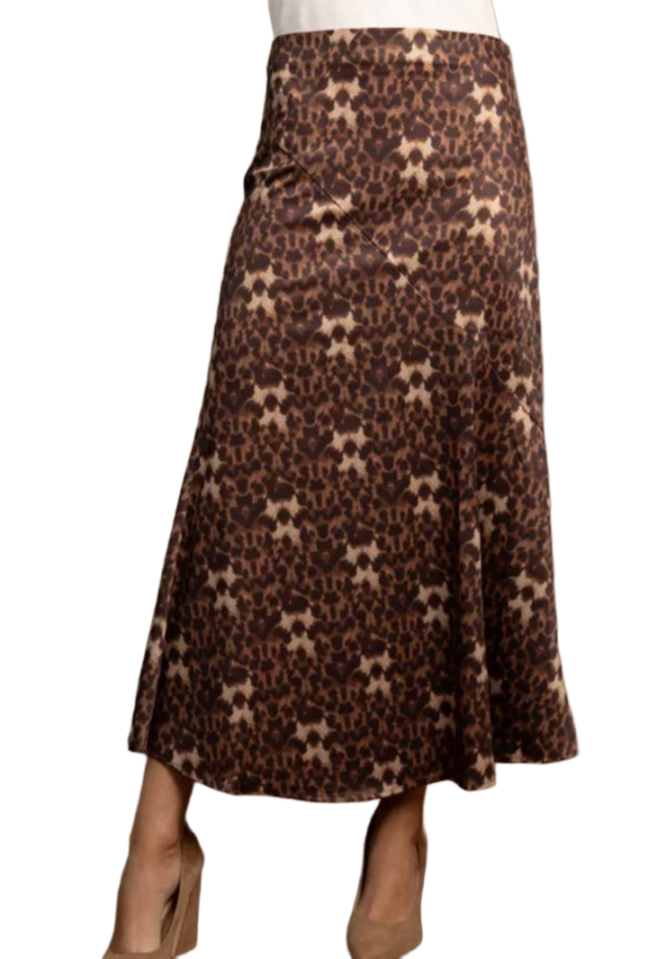 The Cadence Midi Skirt- Leopard