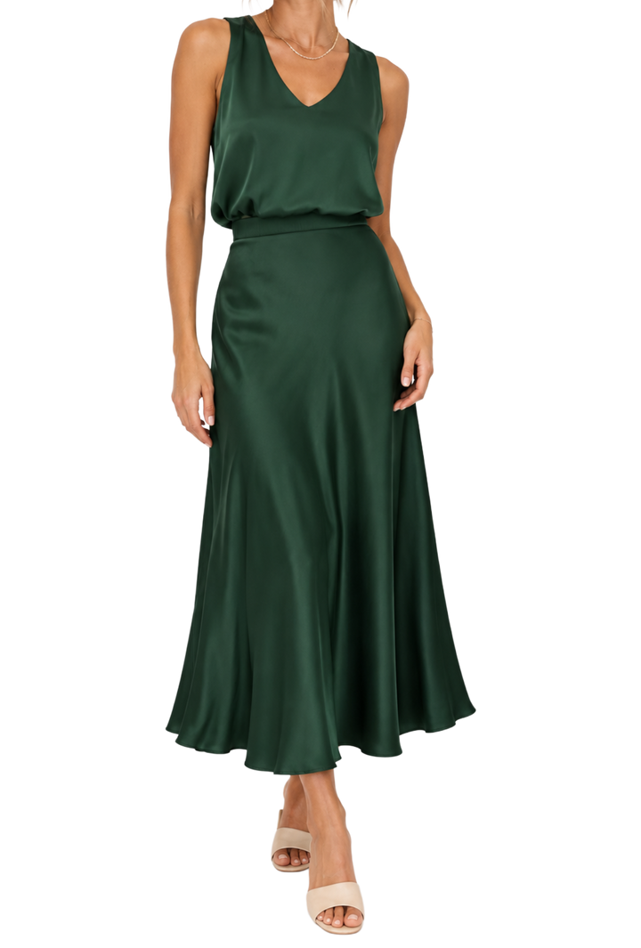 The Shay Skirt Set- Forest Green