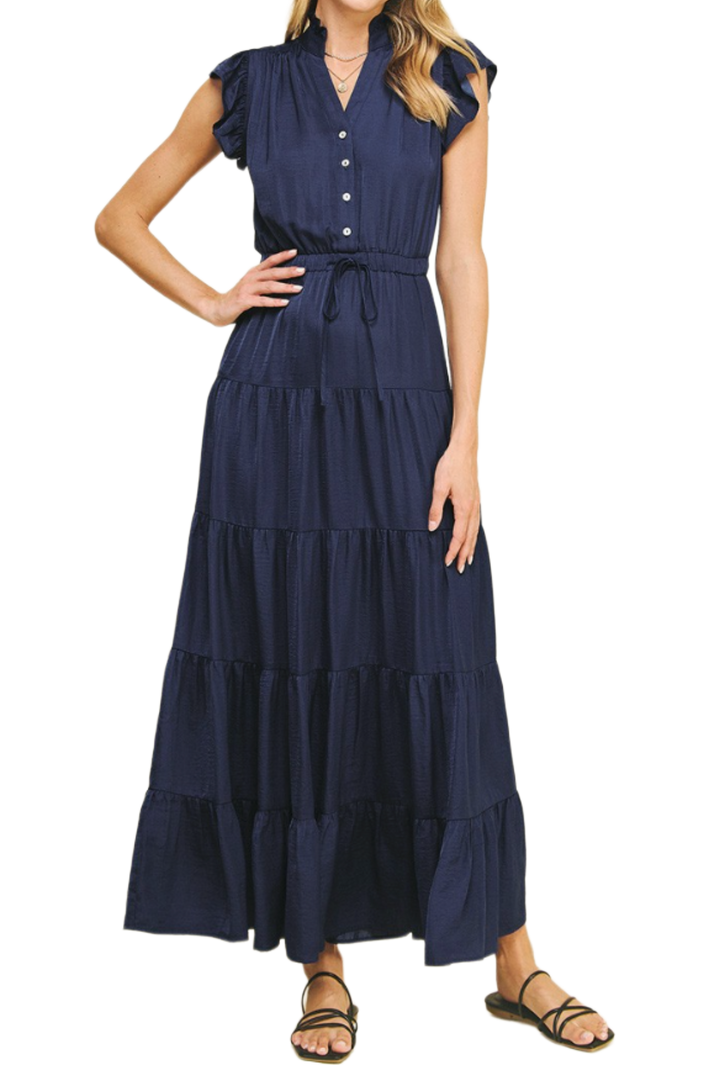 The Savannah Maxi Dress- Navy