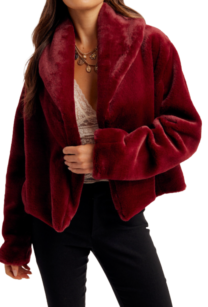 The Aaliyah Jacket- Wine