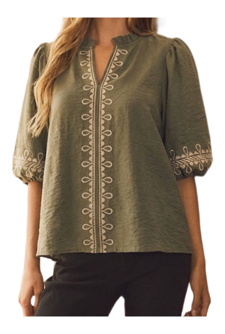 The Jemma Blouse- Sage