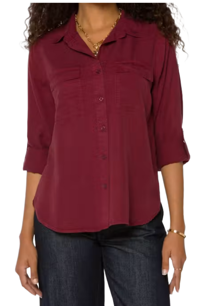 The Jannet Blouse- Wine