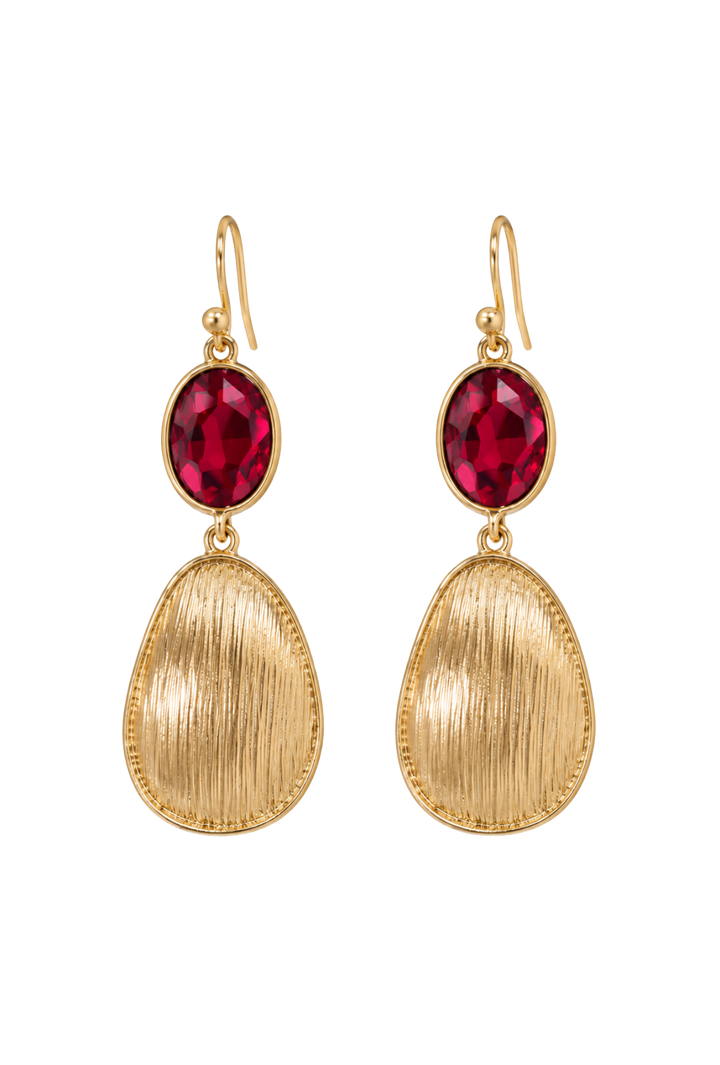 The Lydia Earrings- Ruby