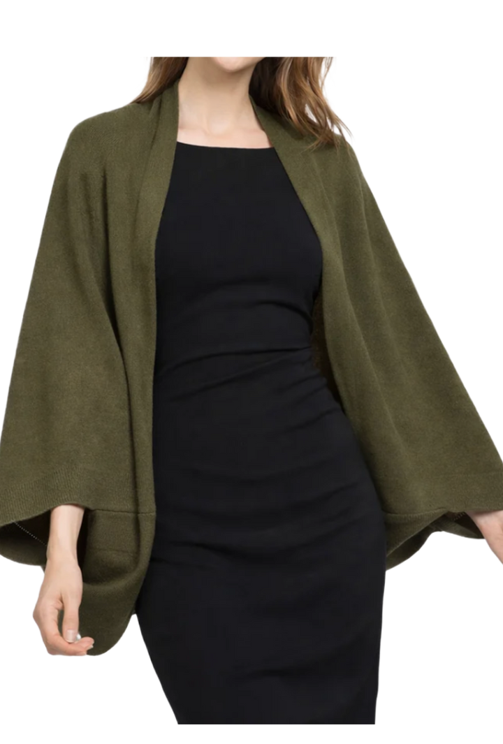 Soft Knit Open Wrap- Olive