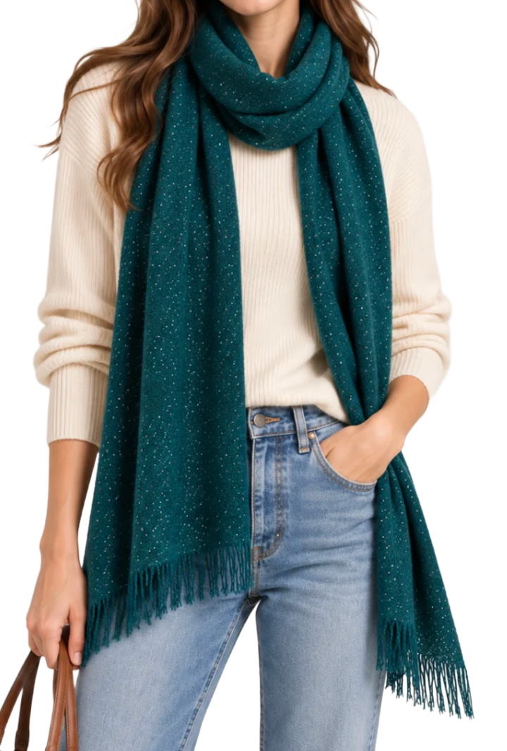 Soft Sparkle Scarf- Teal