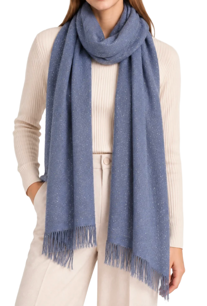 Soft Sparkle Scarf- Light Blue