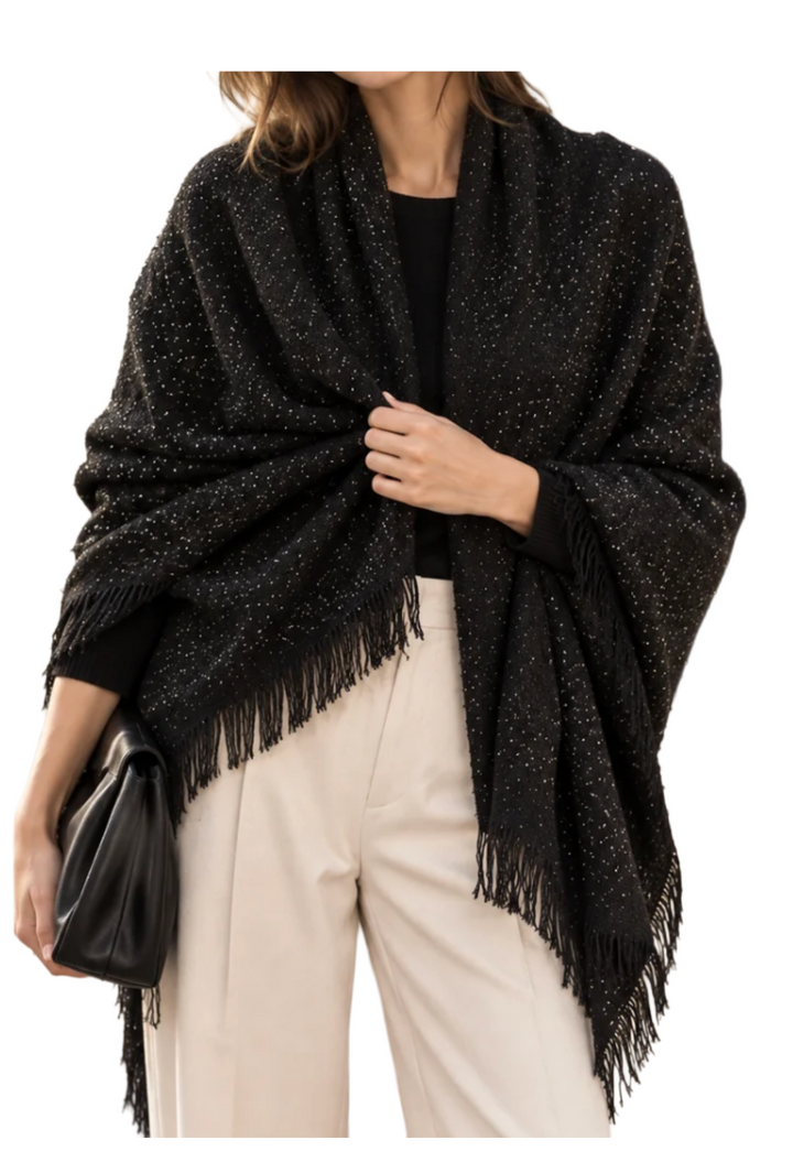 Soft Sparkle Scarf- Black