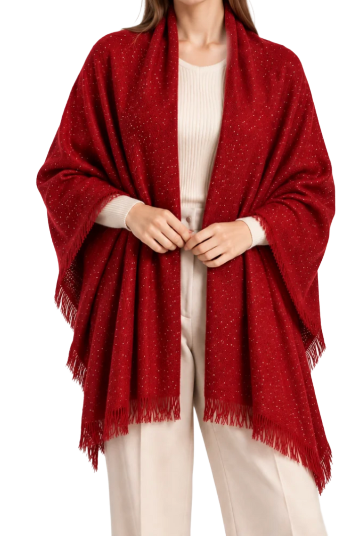Soft Sparkle Scarf- Red