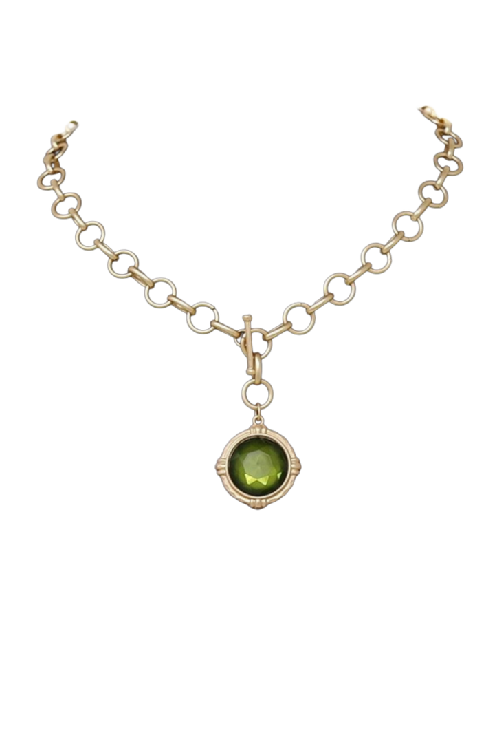 The Maggie Necklace- Olive