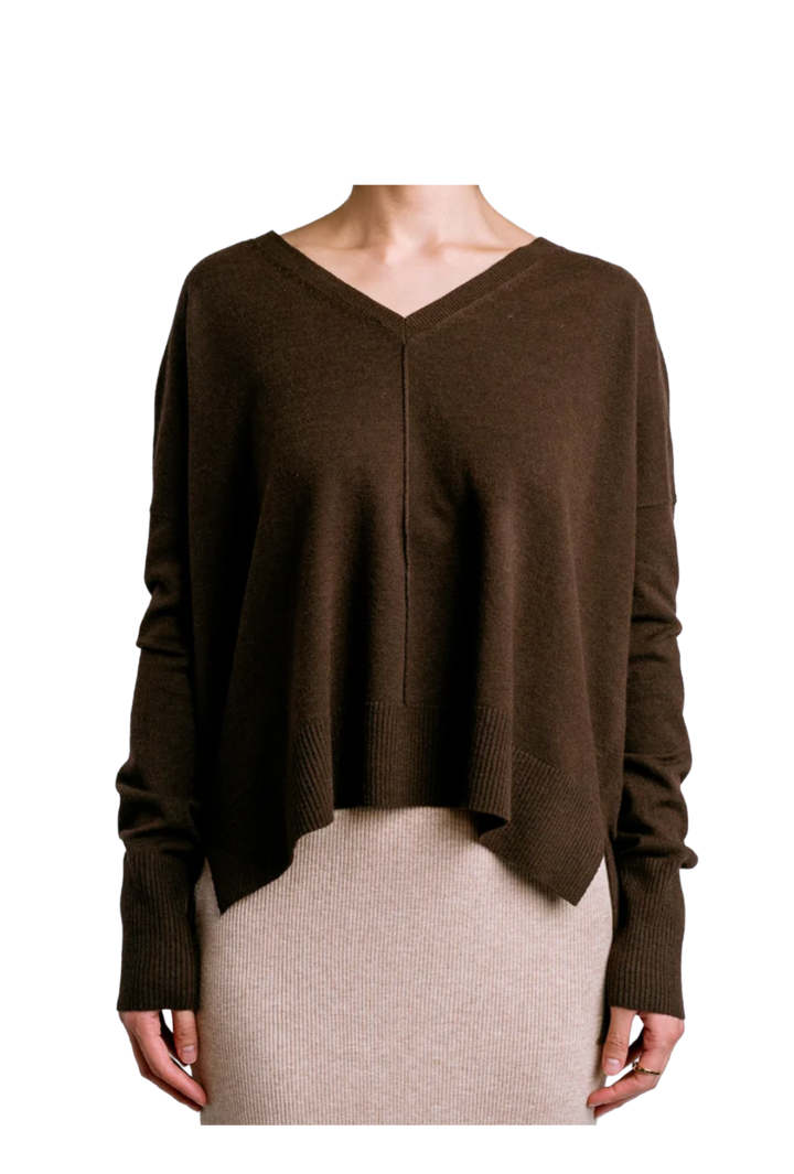The Miranda Sweater- Chocolate Brown