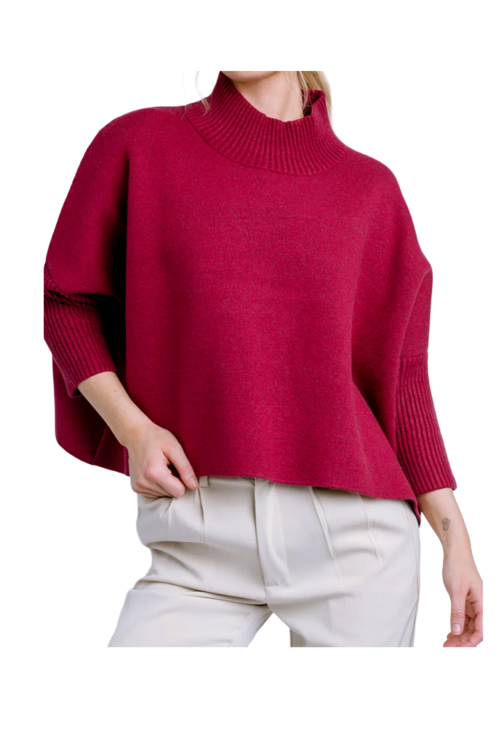 The Sunrose Sweater- Raspberry