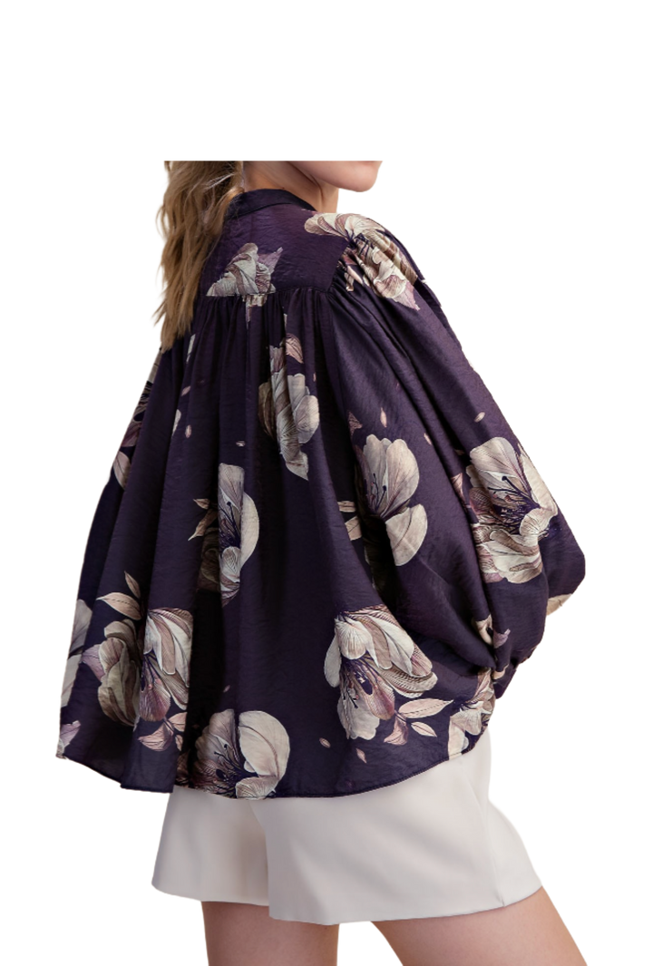 The Malibu Blouse- Navy