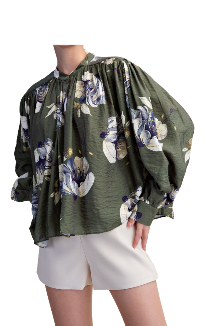 The Malibu Blouse- Olive