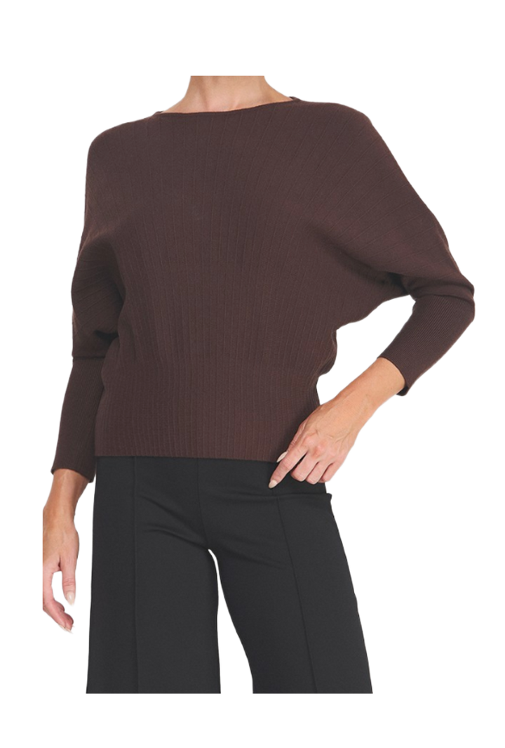 The Lozano Sweater- Chocolate Brown