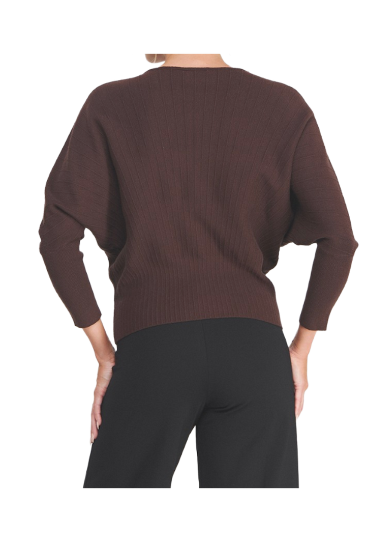 The Lozano Sweater- Chocolate Brown
