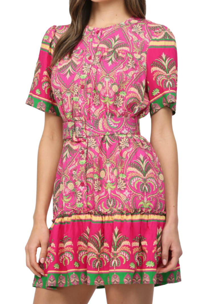 The Sofie Mini Dress- Magenta