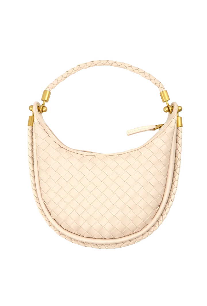 Soft Woven Crescent Bag