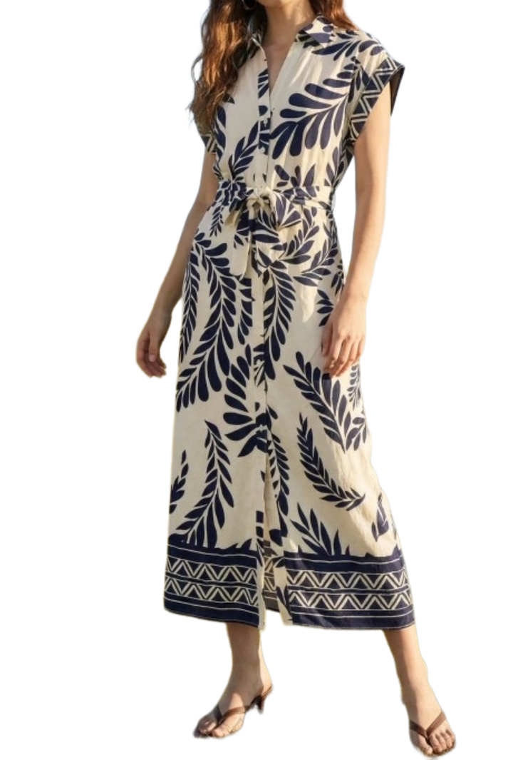 The Tory Midi Dress- Navy