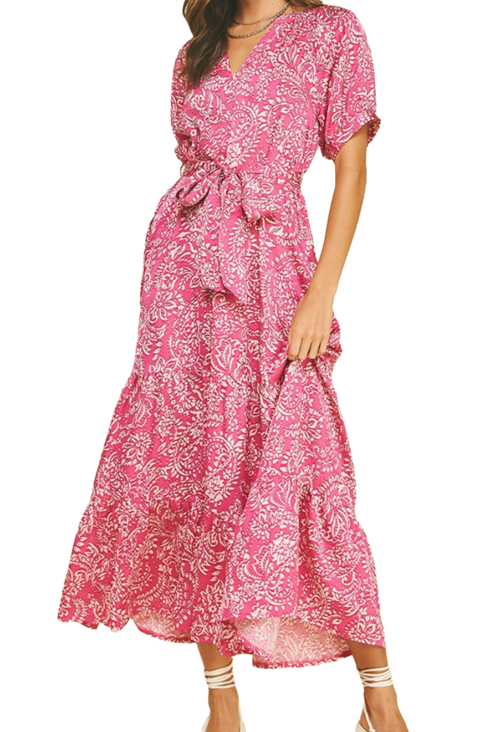 The Thalia Maxi Dress- Pink