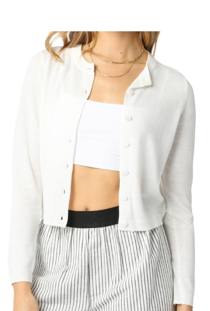 The Libbie Cardigan- White