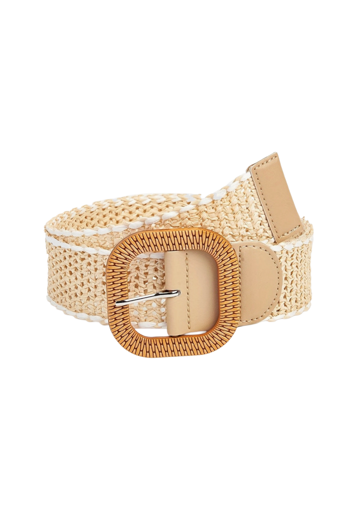 Sunwoven Contrast Belt- Beige