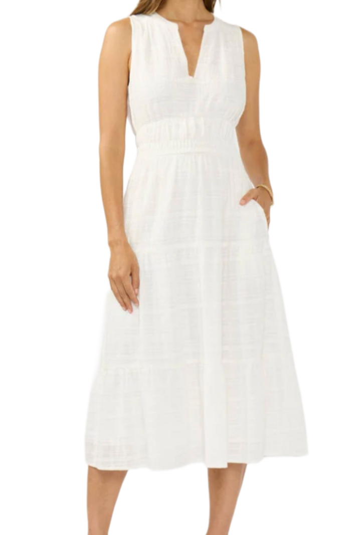 The Milou Midi Dress- White