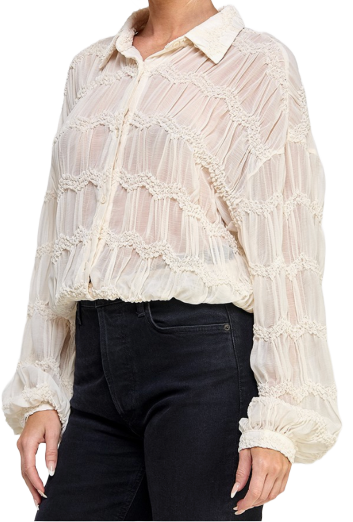 The Liz Blouse- Cream