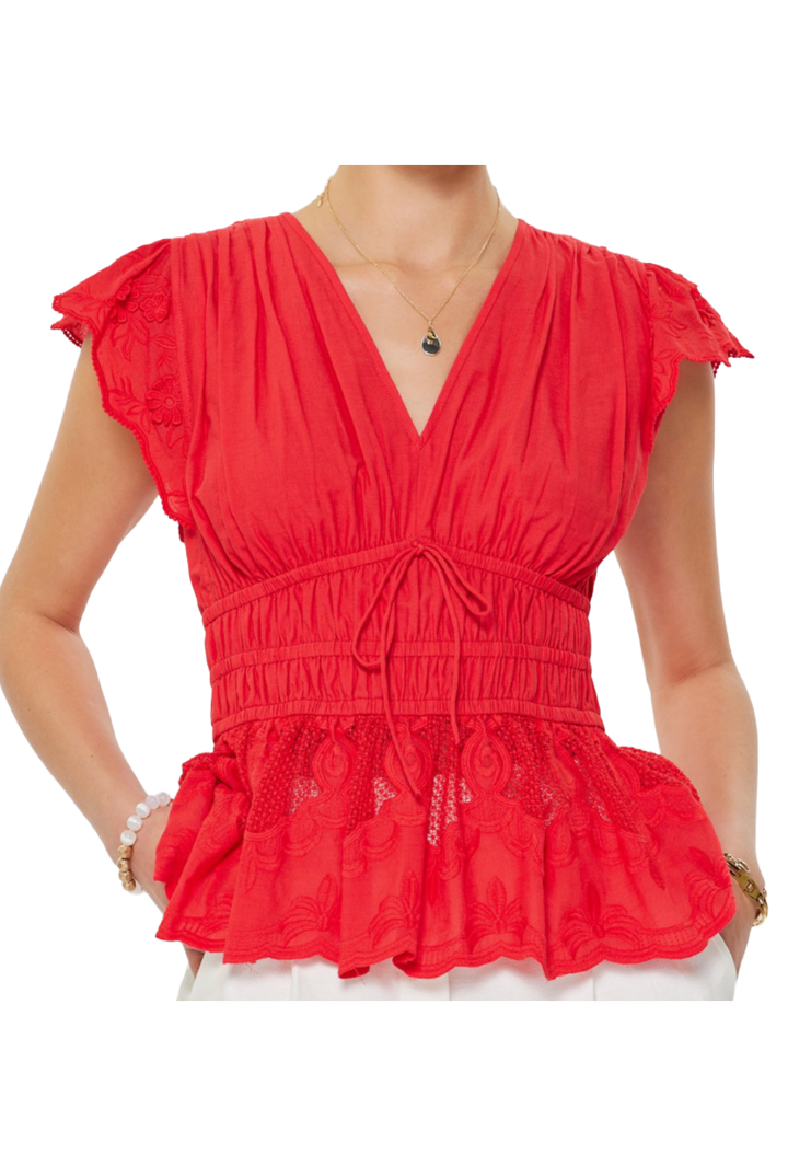 The Arwein Blouse- Red
