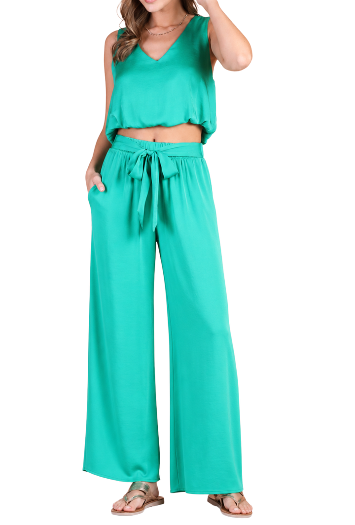 The Paris Pants Set- Green