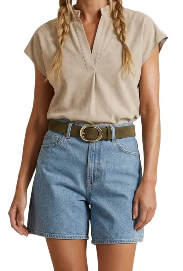 The Ashlyn Top- Matte Taupe