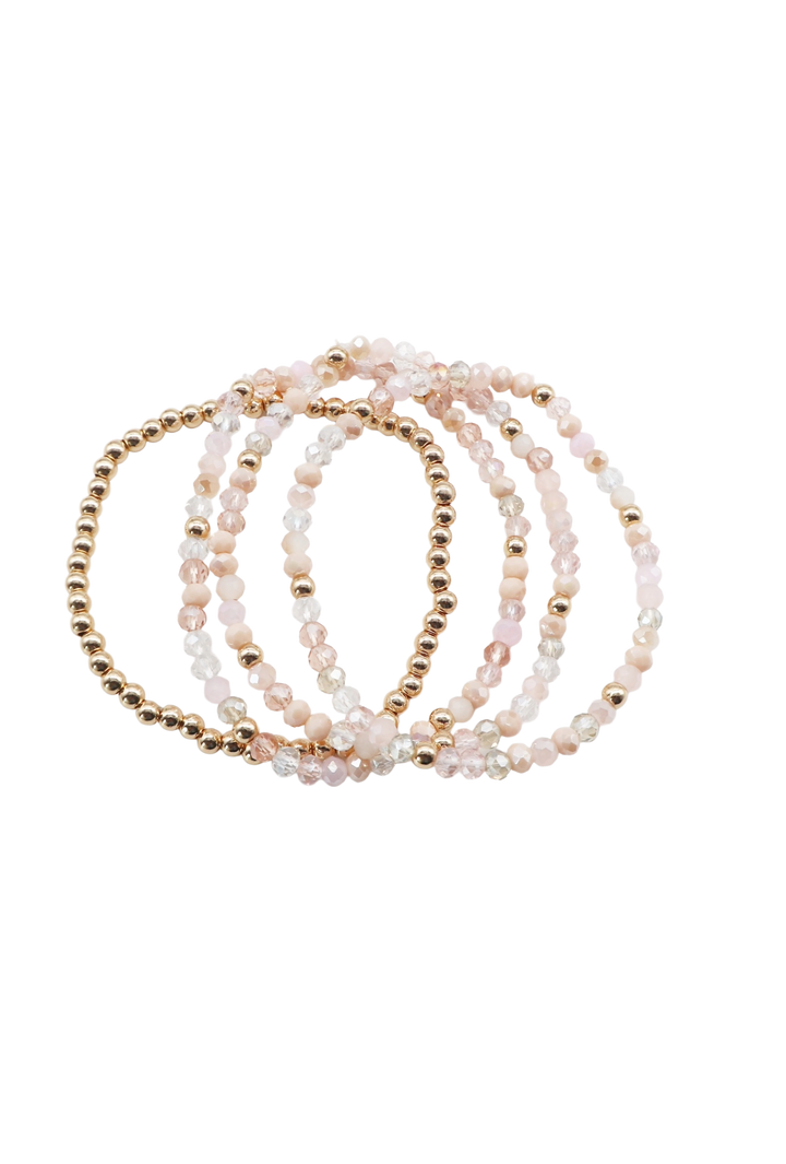 The Zev Bracelet Set- Light Pink
