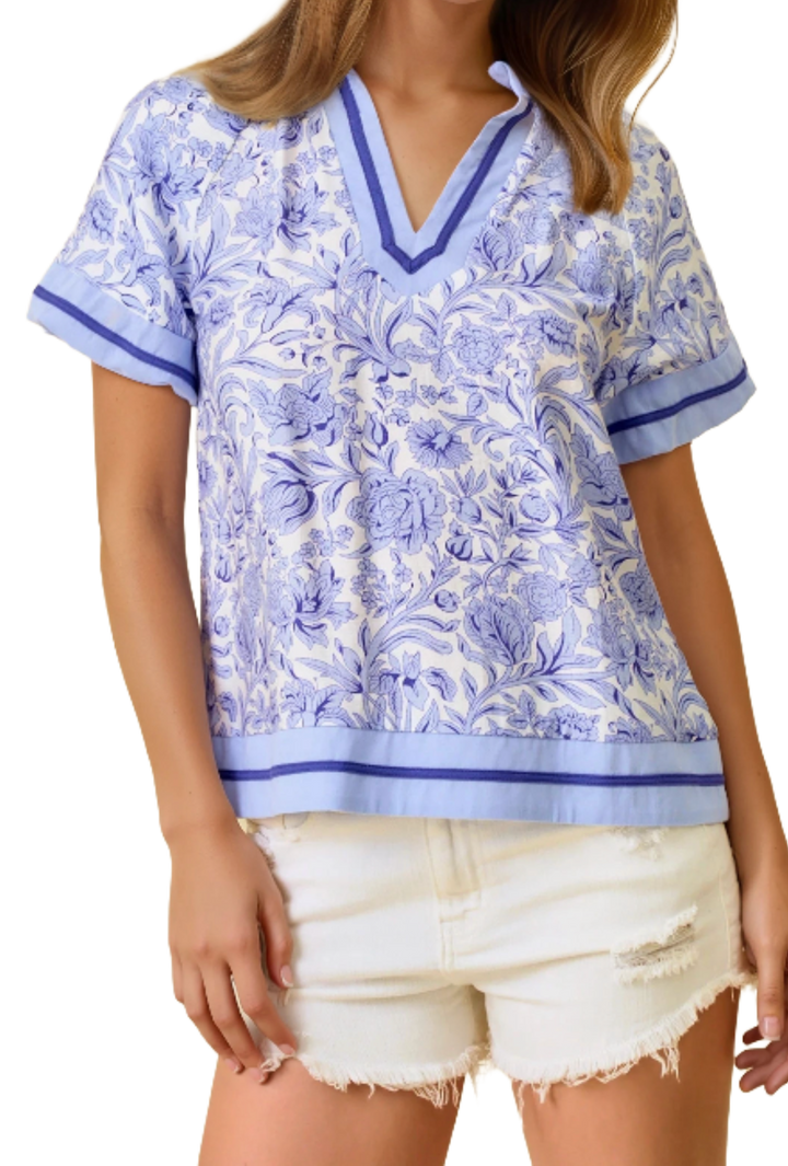 The Malibu Blouse- Blue