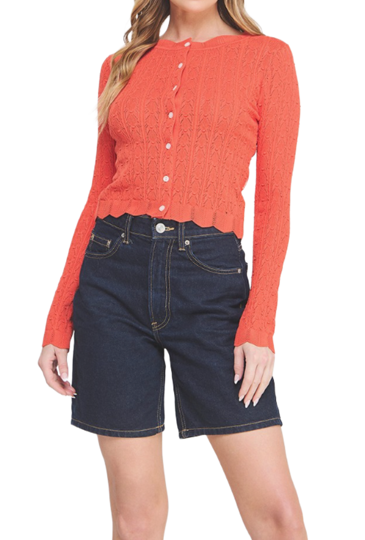 The Devina Cardigan- Coral