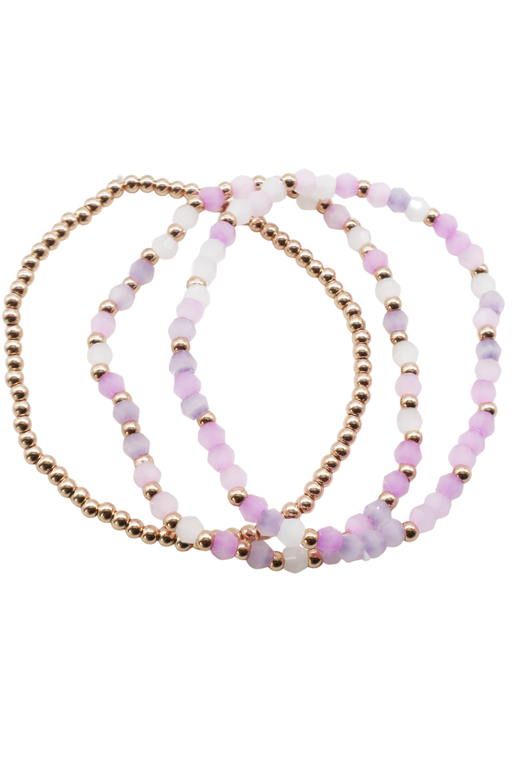 The Fiona Bracelet Stack- Purple