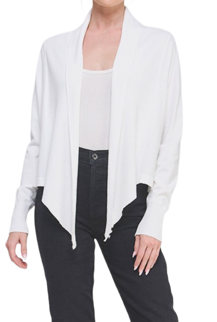 The Theresa Wrap Sweater- Off White