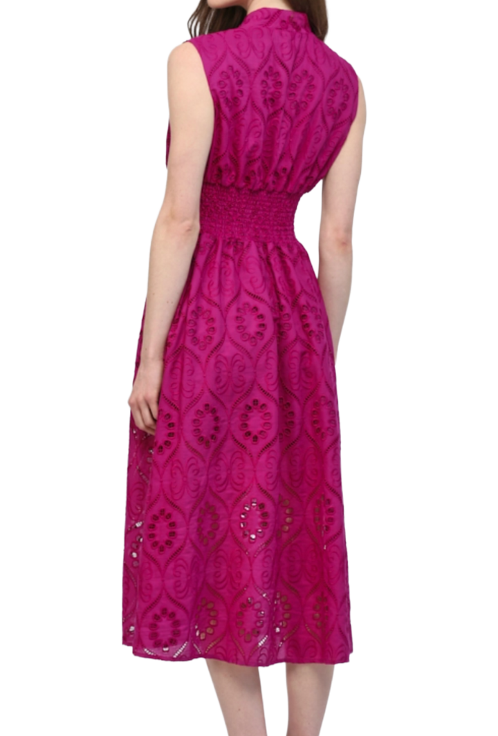 The Vale Midi Dress- Magenta