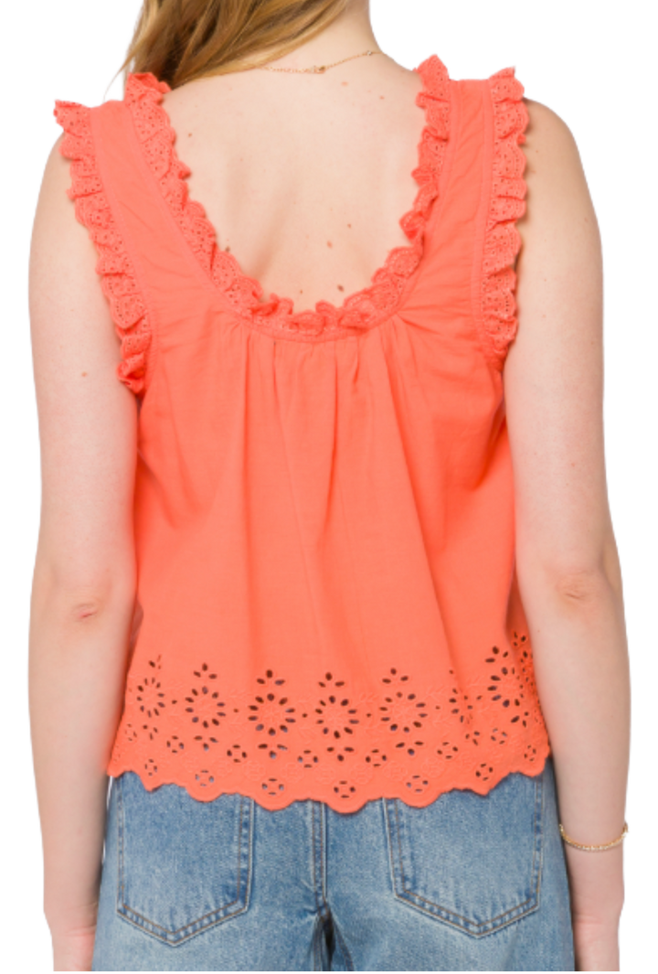 The Cara Top- Coral